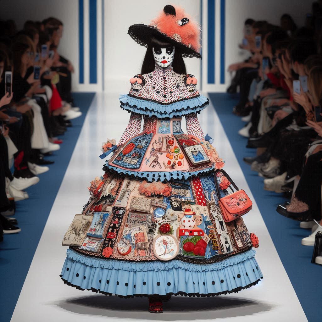 A theatrical couture tableau